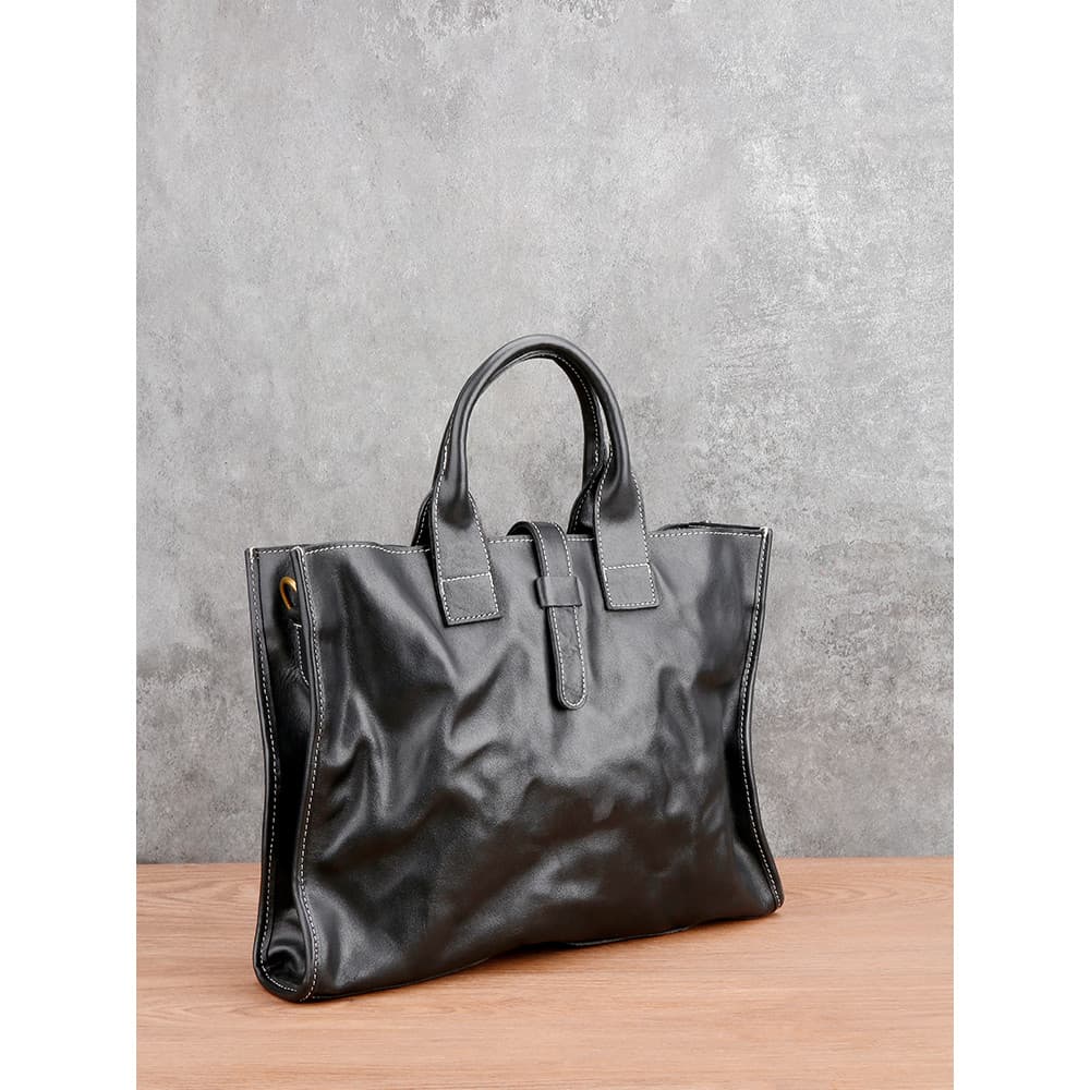Pasta de couro artesanal Original, bolsa de ombro masculina simples de alta qualidade, couro genuíno, pasta de computado