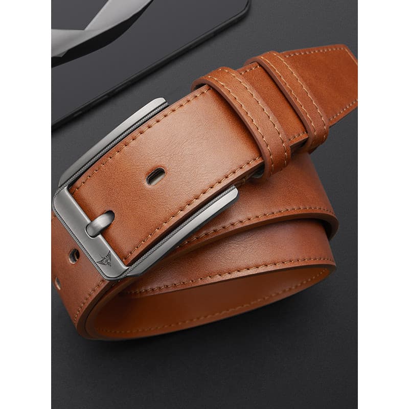 Oficial genuíno cinto masculino High-End pino fivela moda versão coreana All-Match negócios Commuter Casual Jeans ser