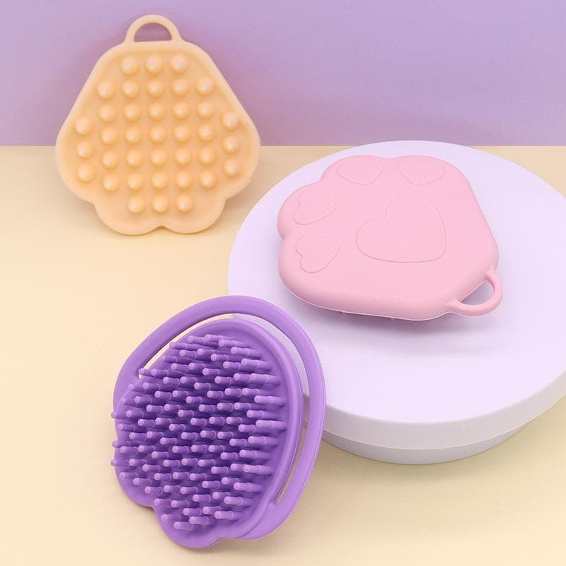 Gato massagem escova de banho Silicone Pet limpeza escova macia banho do cão esfregando banho escova especial luva escov