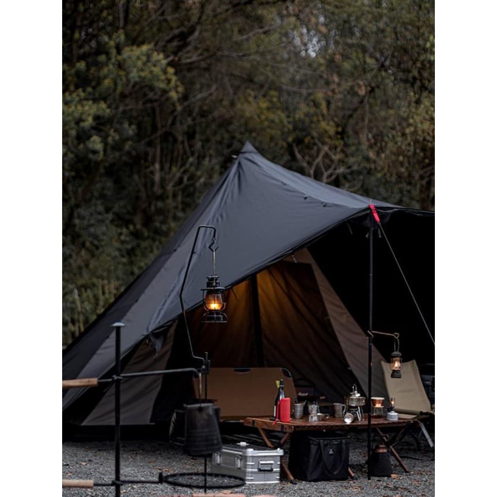 Offweek Black Master Tenda ao ar livre Tenda de pirâmide Tenda de dossel preto 6 pessoas Um quarto Um salão Tamanho gran