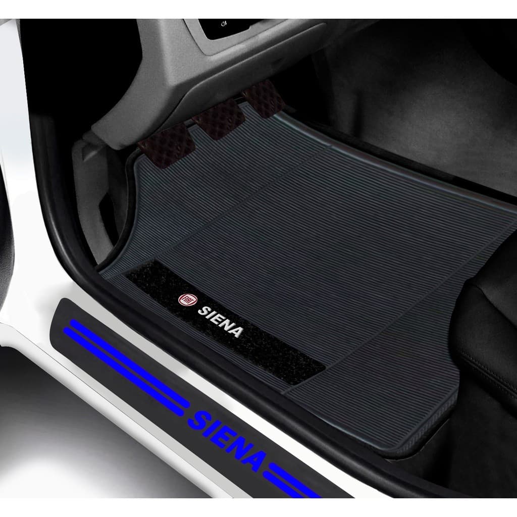 Kit Tapete E Soleira De Porta Fiat Siena Universal Carro personalizado