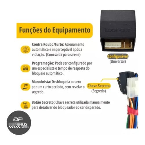 Alarme Bloqueador Veicular Automotivo Corta Combustivel