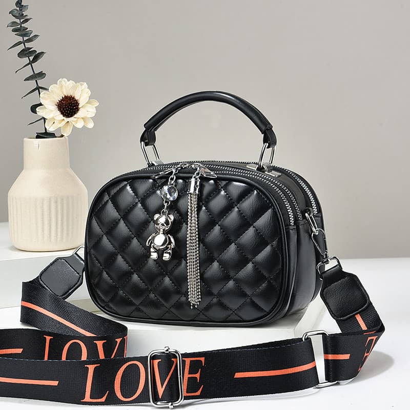Bolsa quadrada pequena feminina nicho textura moda pequena bolsa versão coreana bolsa Casual na moda High-End losango bo