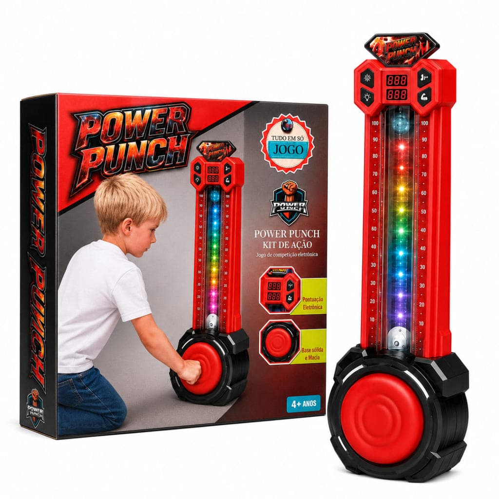 Máquina de Boxe Musical Power Punch - Importudo NB