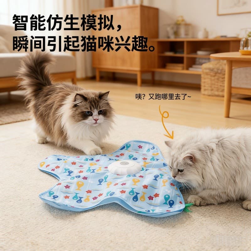Gato brinquedo gato brinquedo caça cobertor plataforma giratória automática gato provocando vara Pet jogo capa auto-feli