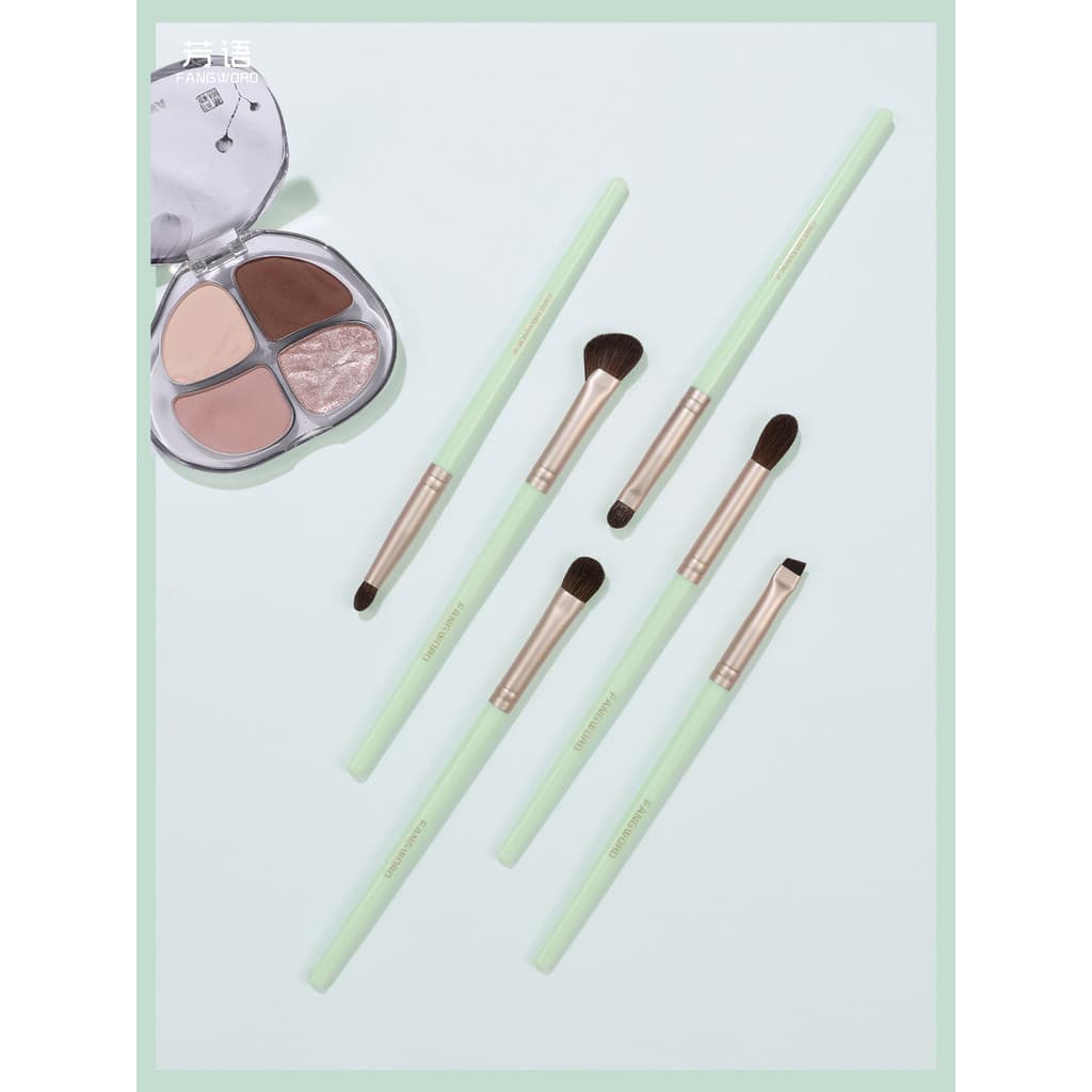 Fangyu Green Gardenia 6 peças escova de cabelo de pônei sombra nariz sombra mancha delineador detalhe escova Cangzhou es