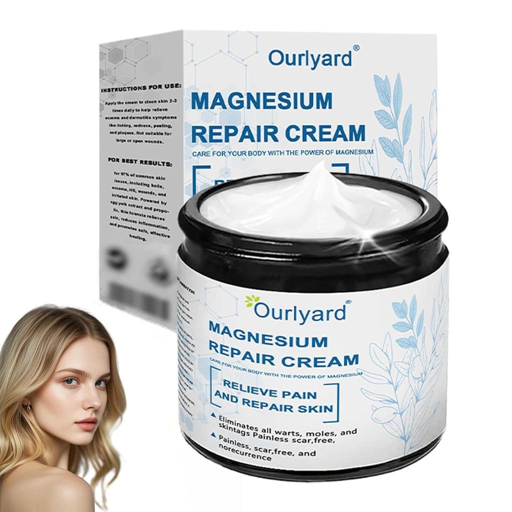 Creme Reparador de Pele com Magnésio, Novo Creme de Tratamento para a Pele 2025, melhora efetivamente a textura da pele