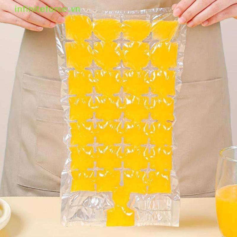 INVN 10/50pcs Saco De Gelo Descartável Treliça Barra De Molde De Cubo Auto-Vedante Bandeja Caixa De Congelado Comestível