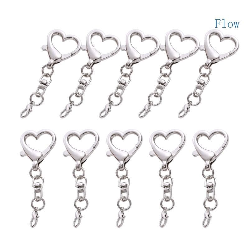 Fluxo Personalizável Em Forma De Coração Chaveiro Chique DIY Saco Brinquedo Pingente Acessório De Conexão