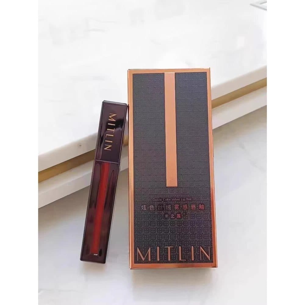 Mizhilian Dazzling Color Velvet Matte Lip Glaze Batom hidratante hidratante não tira maquiagem não gruda no copo não man