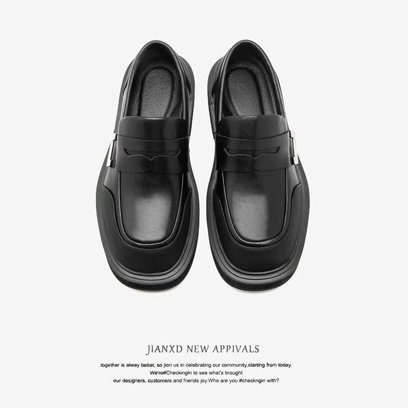 Street Wear mocassins sapatos de couro masculinos dedo do pé grande deslizamento em sapatos de couro masculino sorriso a