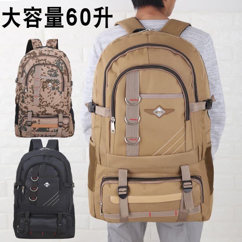 60L grande capacidade mochila das mulheres dos homens esportes ao ar livre escalada saco de viagem bagagem mochila moda