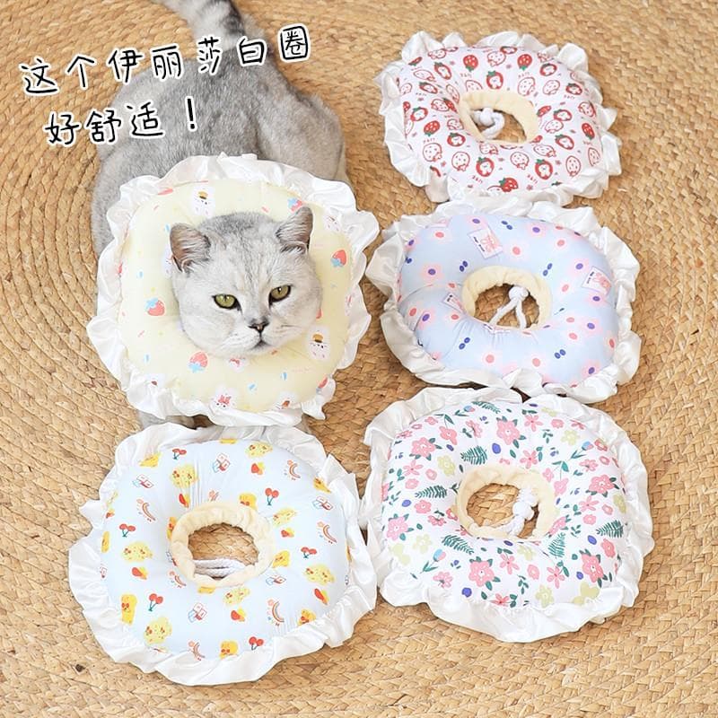 Coleira Elizabeth Coleira para esterilização de gatos Babador para gatos Arnês para cães Coleira Anti-lamber para gatos