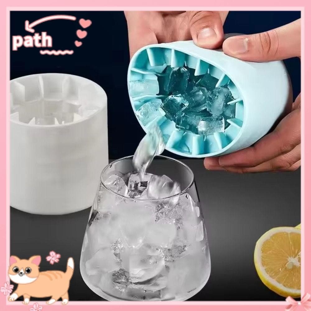 Molde De Cubo De Gelo PATH , Balde De Cilindro De Silicone , Copo Congelamento Rápido Reutilizável