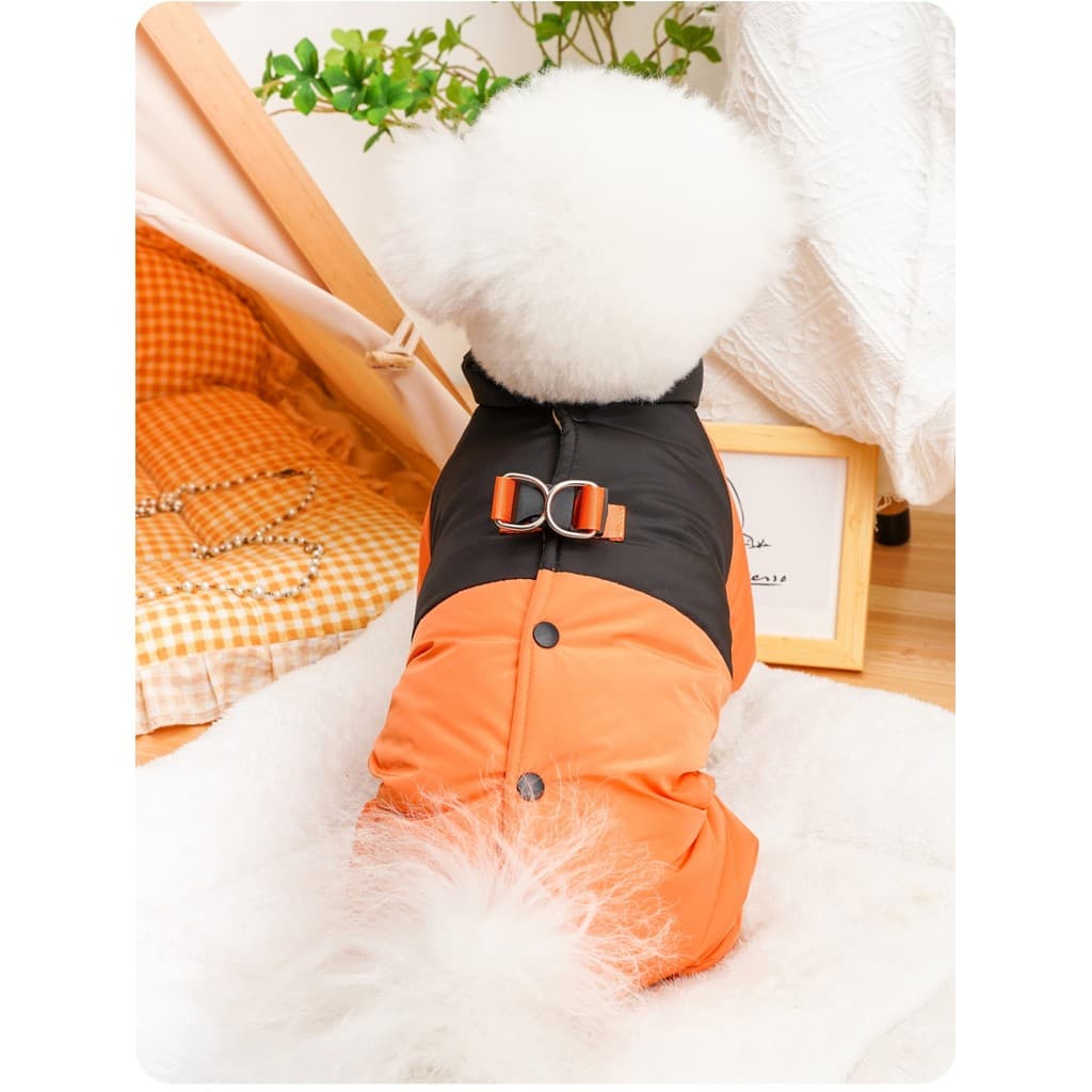 Roupas de tração para cães outono inverno estilo Bichon Teddy Pomeranian pequenos cachorros inverno pelúcia quatro patas