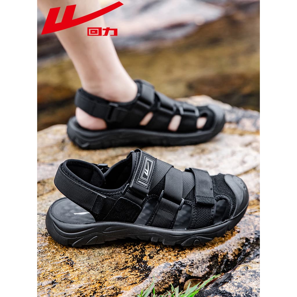 Puxar para trás sandálias ao ar livre sapatos masculinos 2026 verão All-Match confortável respirável sandálias de praia