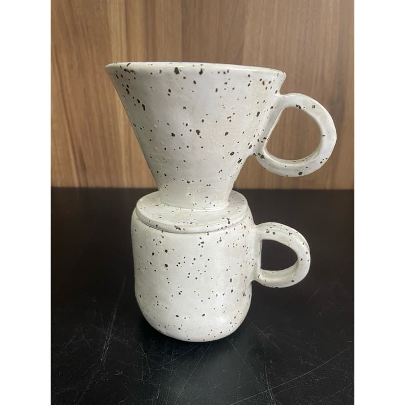 Kit Coador com Caneca de Cerâmica Artesanal  para Filtro 102