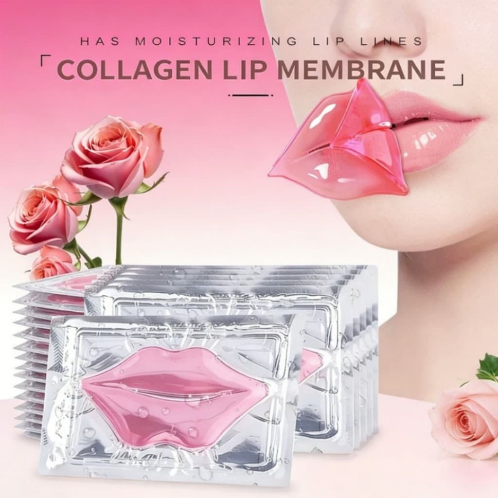 Máscara Labial colágeno com cristal hidratante para lábios