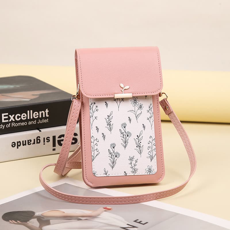 Saco do telefone móvel feminino Diagonal tela de toque 2023 novo estilo verão Halter All-Match portátil mudança saco de