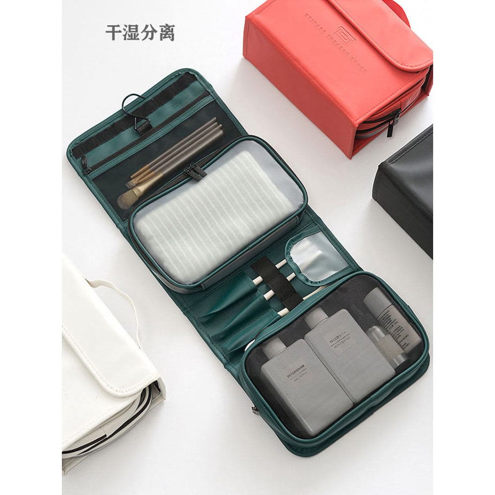 Saco de toalete feminino portátil de grande capacidade viagem de negócios saco de armazenamento de companhia aérea saco