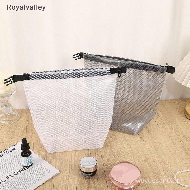 [Royalvalley] Bolsa De Armazenamento De Cosméticos À Prova D'água , Grande Capacidade , Roupas Fitness , Natação , Compr