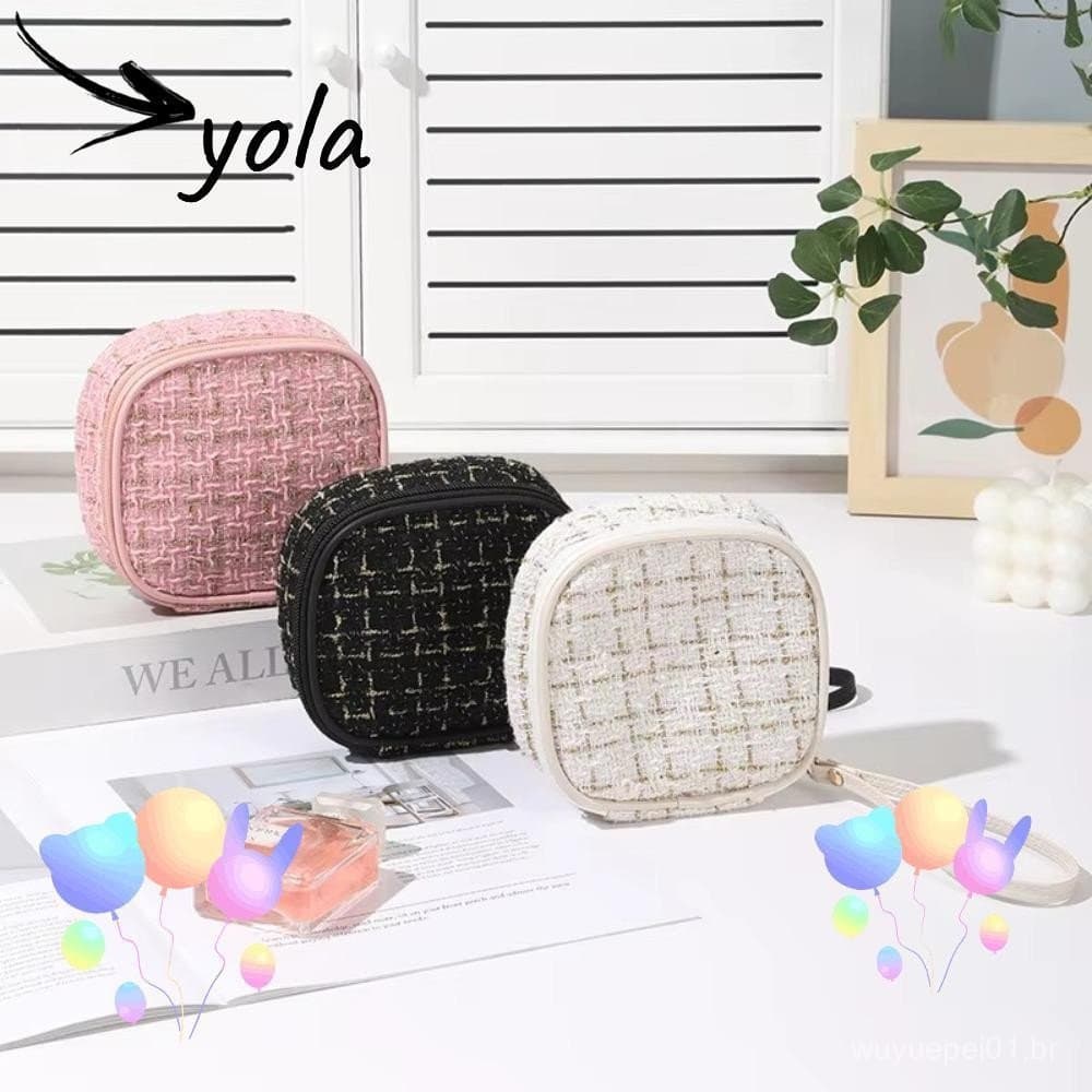 YOLANDAGOODS Mini Bolsa De Armazenamento De Maquiagem , Sacola Multifuncional Para Guardanapos Sanitários , Grande Capac