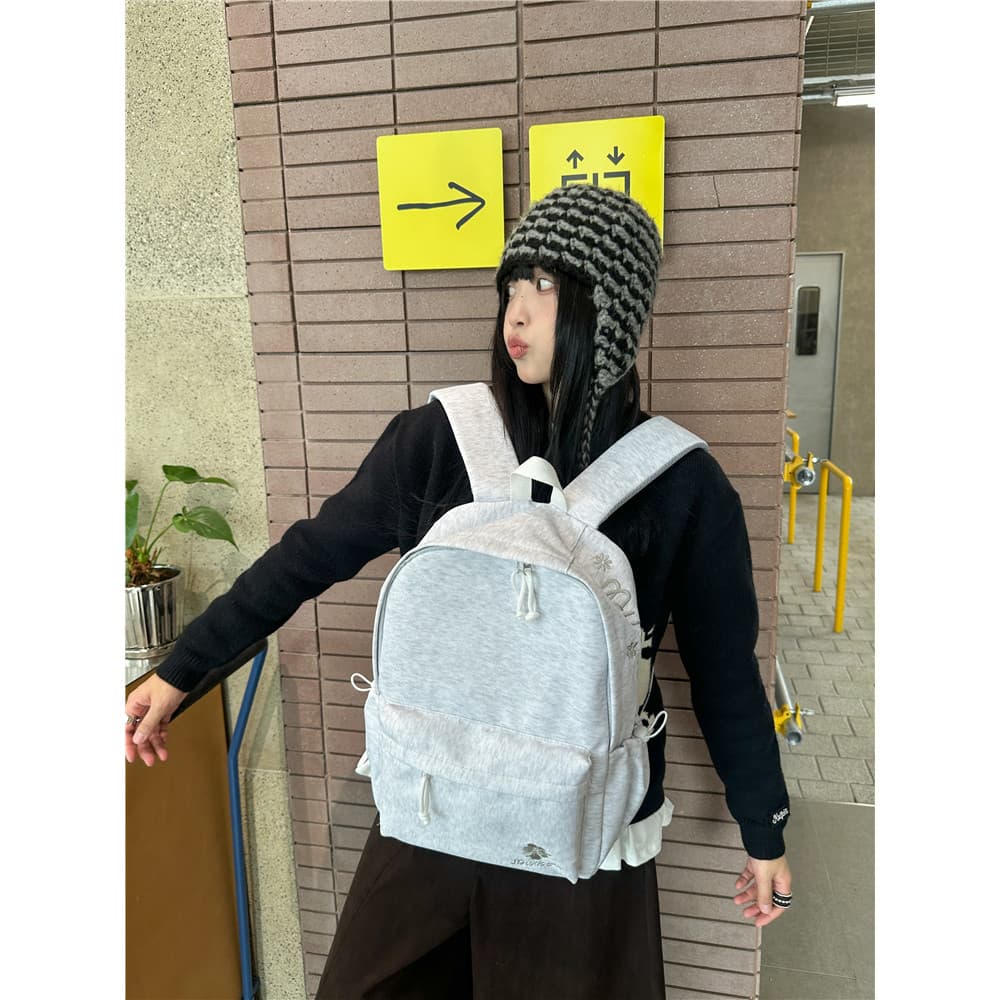 2026 novo estilo letras bordadas versão coreana All-Match Casual simples mochila nicho Design mochila estudante saco de