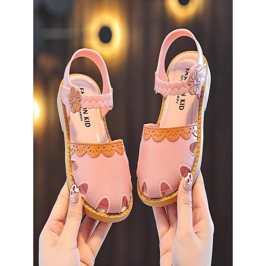 Sandálias femininas para bebês, verão de 1-2-3 anos, sapatos para crianças pequenas, sola macia, sapatos de princesa par