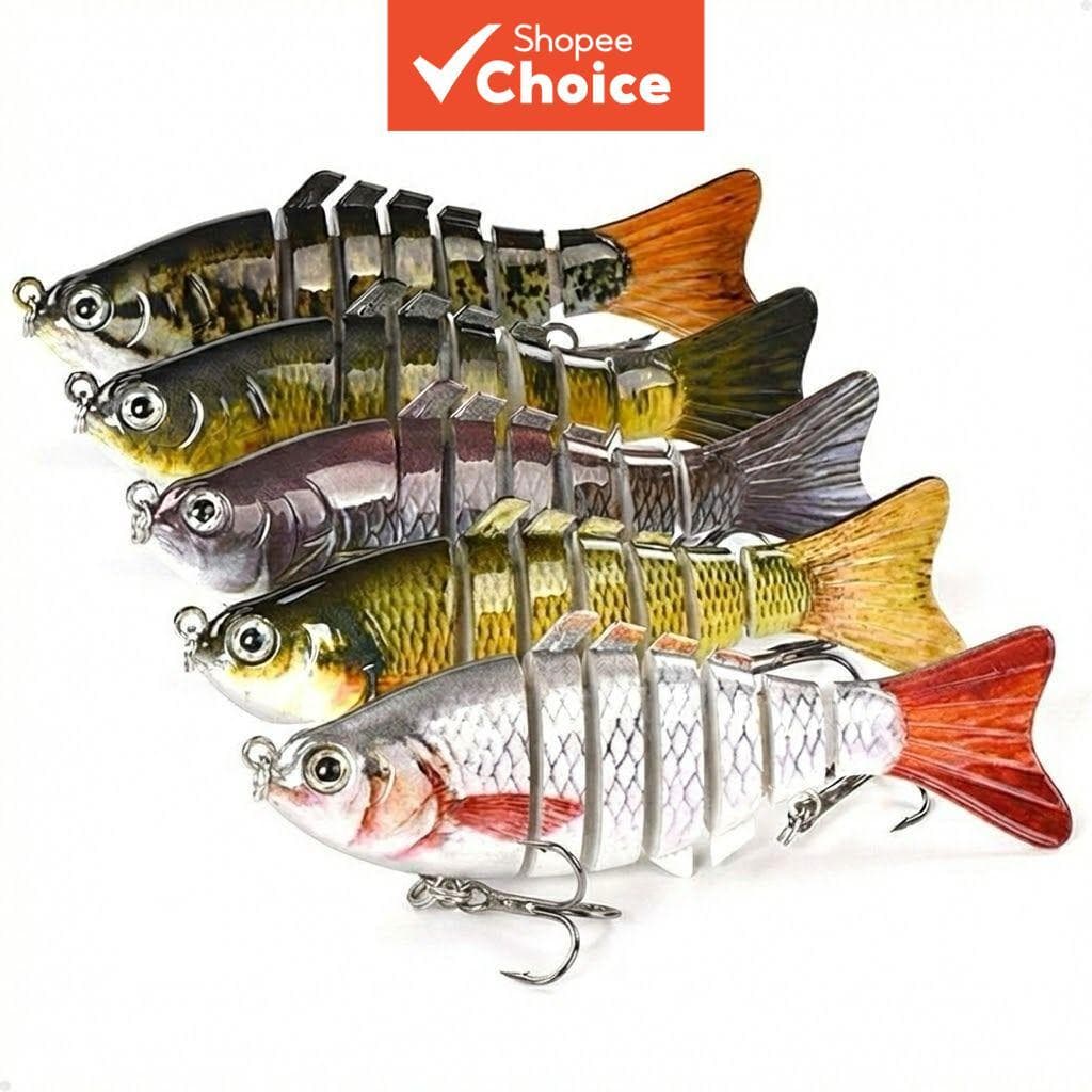 Isca De Pesca Artificial Articulada De 5 Peças Biônica 10Cm 15G
