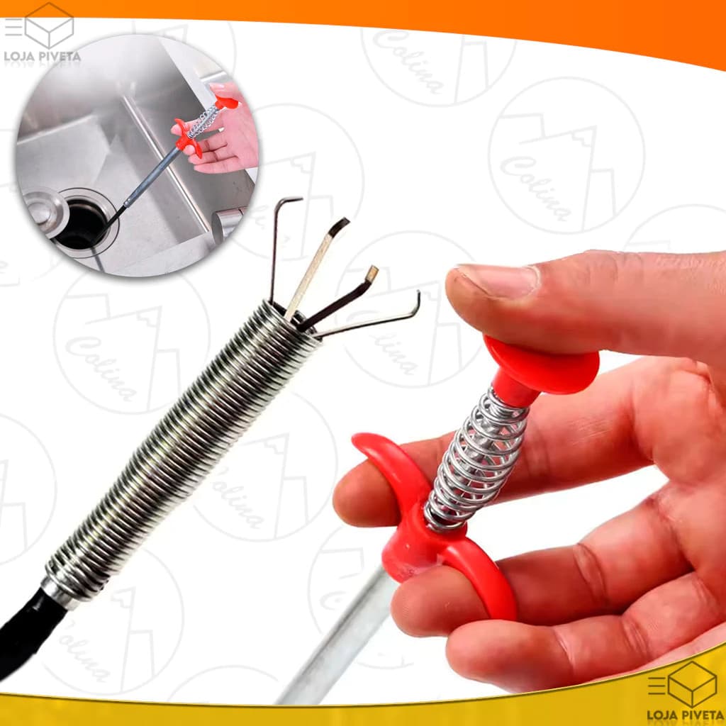 Desentupidor De Ralos Multiuso Manual Com Garras Aço Inox Pegador De Objetos OFERTA