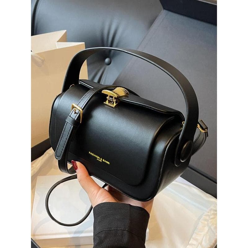 Bolsa de Mão Feminina Elegante em Cor Sólida, Bolsa de Ombro Retrô Fashion para Uso Diário, Bolsa Casual Versátil de Alt