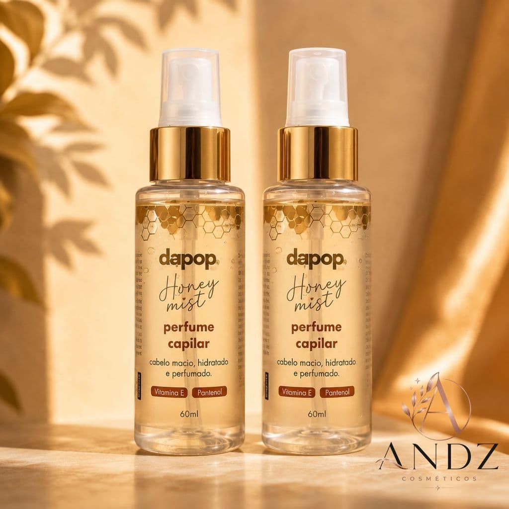 Combo 2 Honey Mist Dapop Perfume para Cabelo Glow Maciez e Fragrância Duradoura