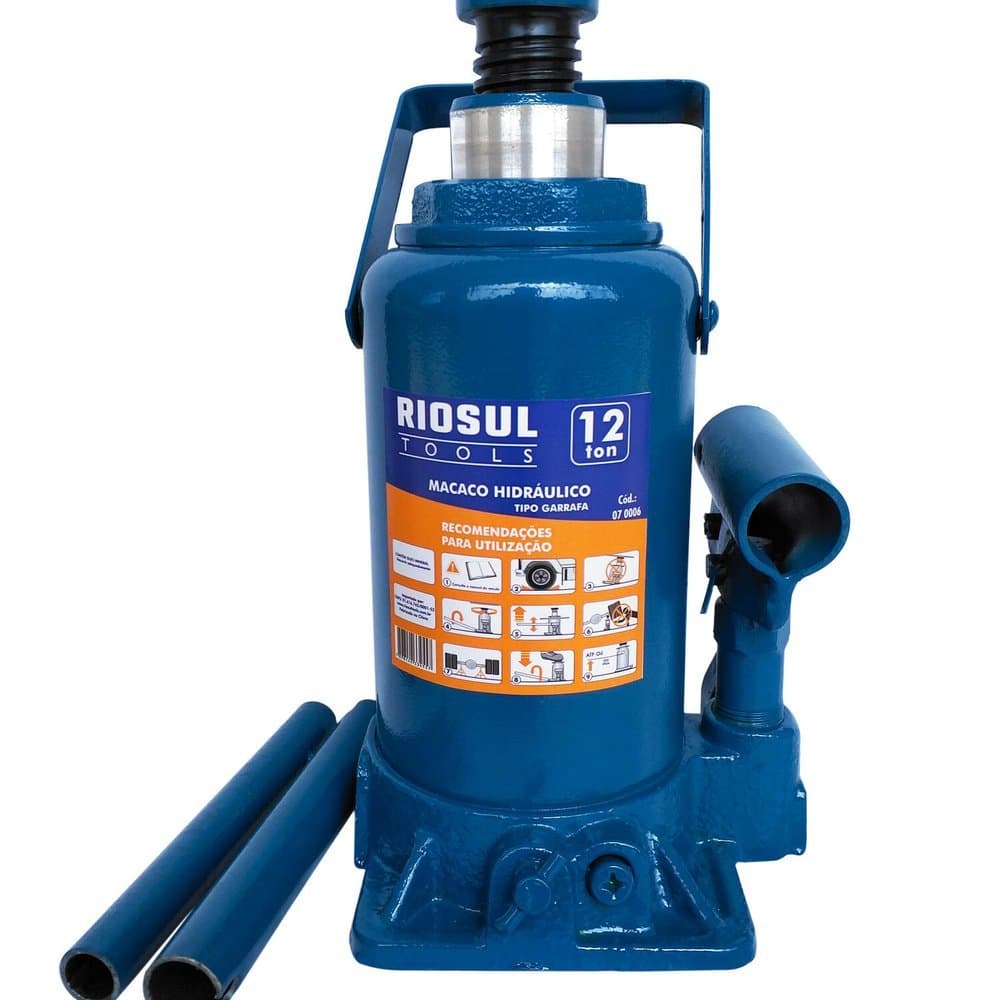 MACACO HIDRAULICO TIPO GARRAFA 12 TON - RIOSULTOOLS