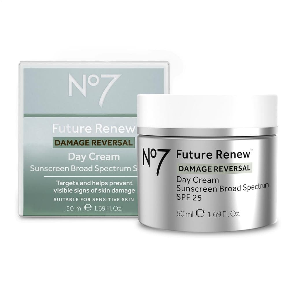 No7 Future Renew Damage Reversal Face com FPS 25 - Hidratante Facial Antienvelhecimento com Benefícios Firmadores - Form