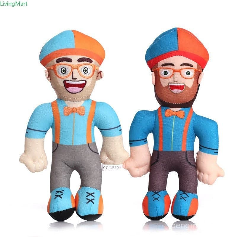 29cm Brinquedo de Pelúcia Educacional Blippi Boneca de Anime Macia e Recheada Adequada para Crianças