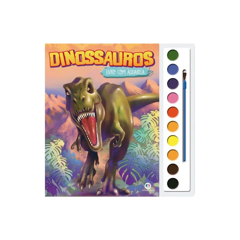 Livro com Aquarela Dinossauros - Ciranda Cultural