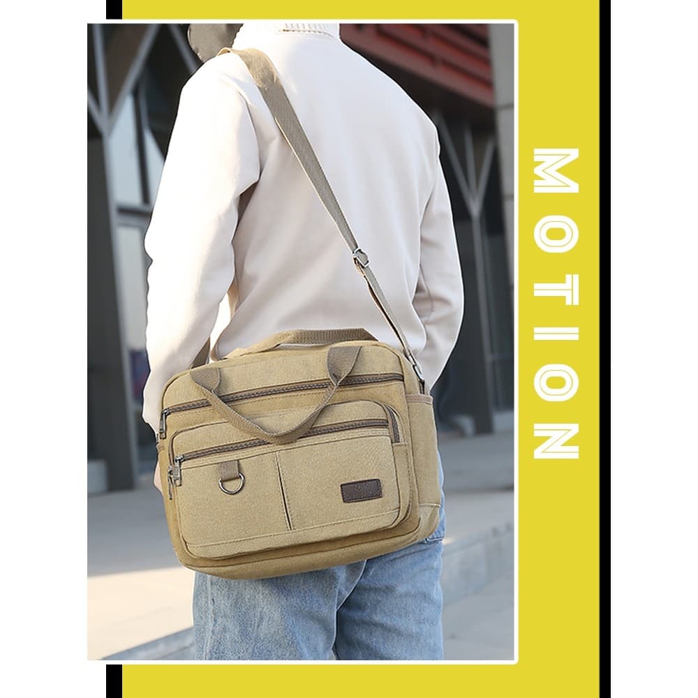 Bolsa de lona masculina bolsa de ombro bolsa mensageiro bolsa de ferramentas resistente ao desgaste grande capacidade la