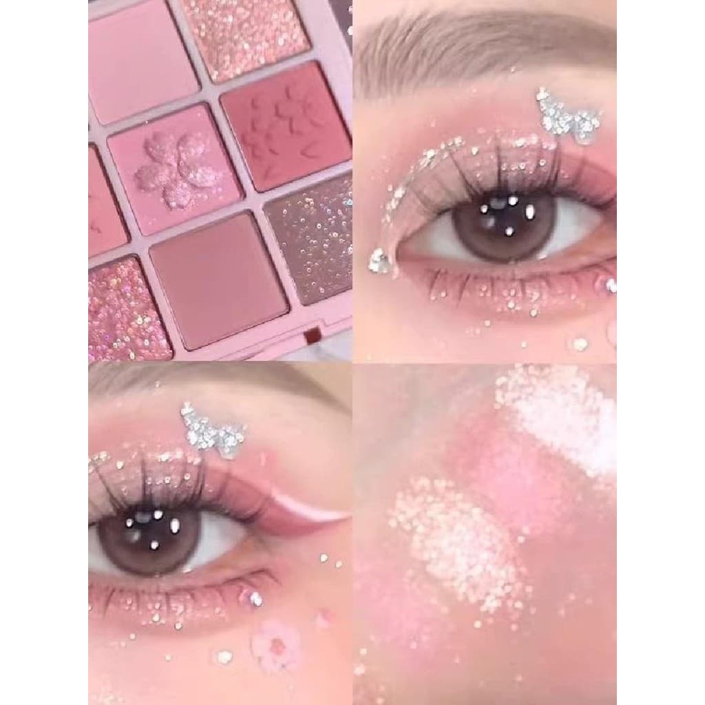 Flor de pêssego maquiagem para os olhos motim ~ Sakura Pink Limited paleta de sombras de nove cores fosco perolado All-M