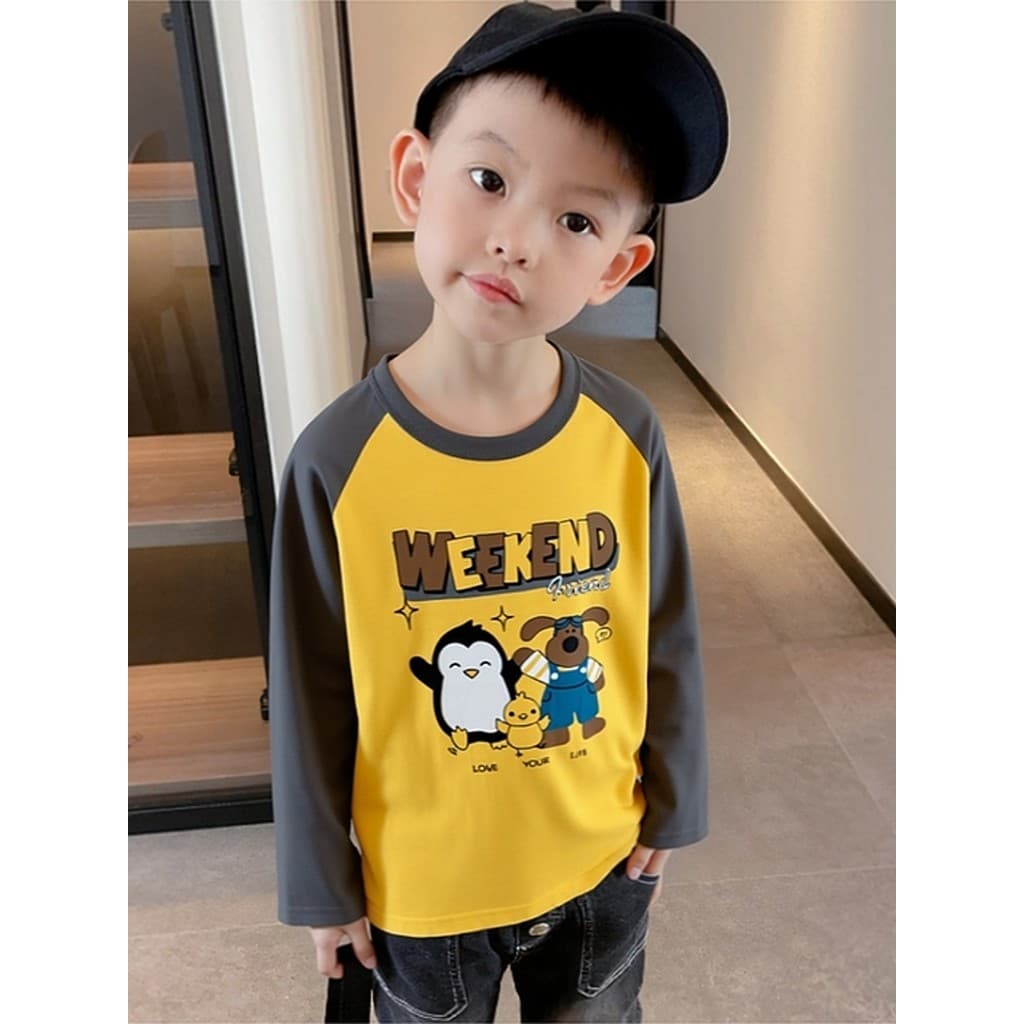 27 crianças marca roupas infantis menino camisa de fundo bebê puro algodão impresso manga comprida camiseta 2026 primave