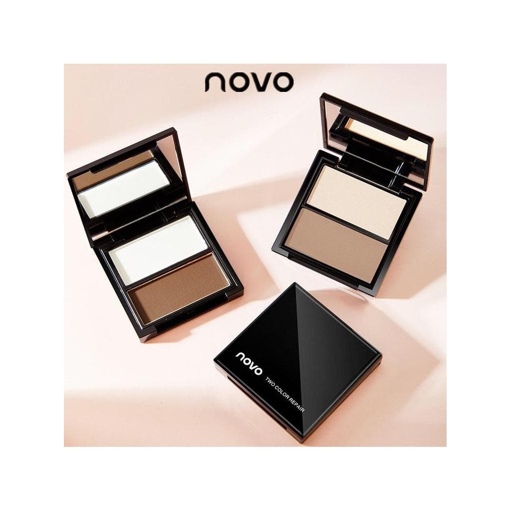 NOVO Tridimensional Face Shaping Paleta de Contorno de Duas Cores Sombra Nariz Sombra Silhueta Matte Paleta Integrada de
