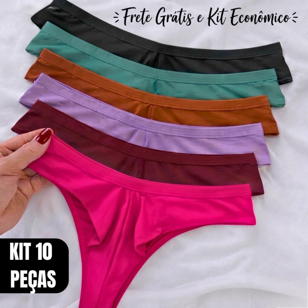 Kit de Calcinhas Empina Bumbum Fio Duplo Conforto Sensual Não Marca