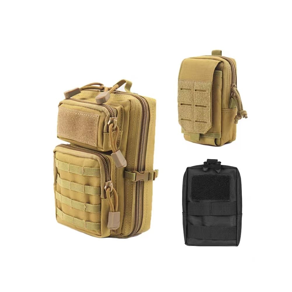 Multifuncional ao ar livre tático esportes Wear cinto molle cintura saco repelente de água Cross-corpo saco do telefone