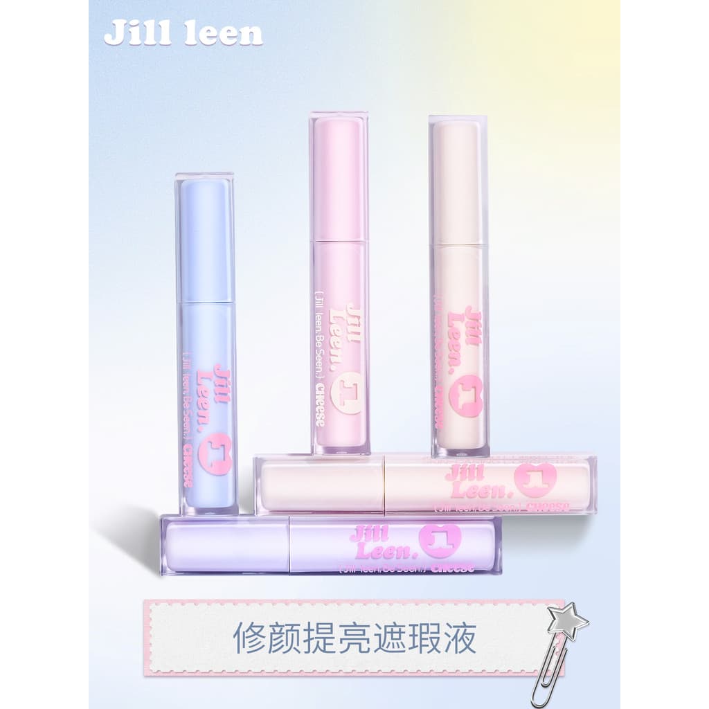 JILLLEEN Corretivo Iluminador Hidratante Cobertura Manchas Olheiras Marcas de Acne Base Hidratante de Longa Duração