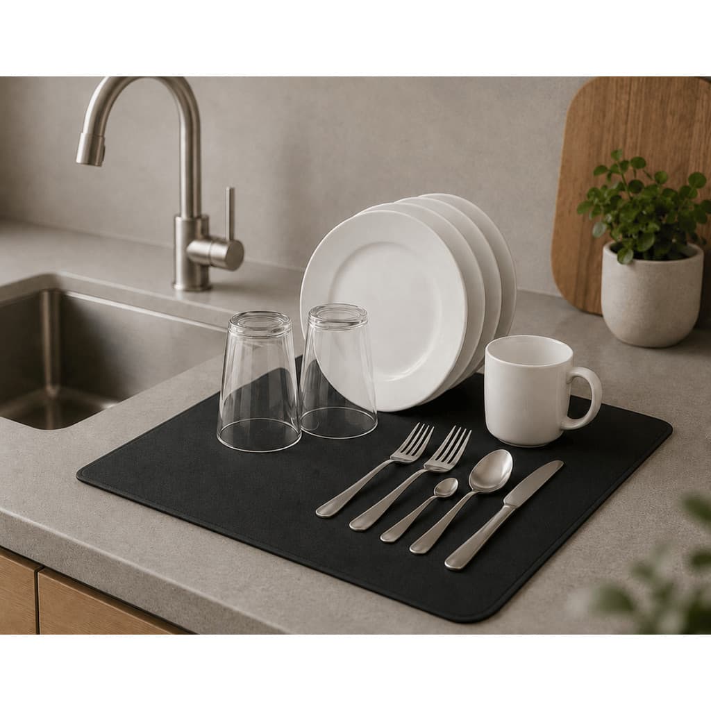 Tapete Escorredor De Louça Absorvente Antiderrapante Multiuso Para Pia Cozinha 40x30 E 70x35