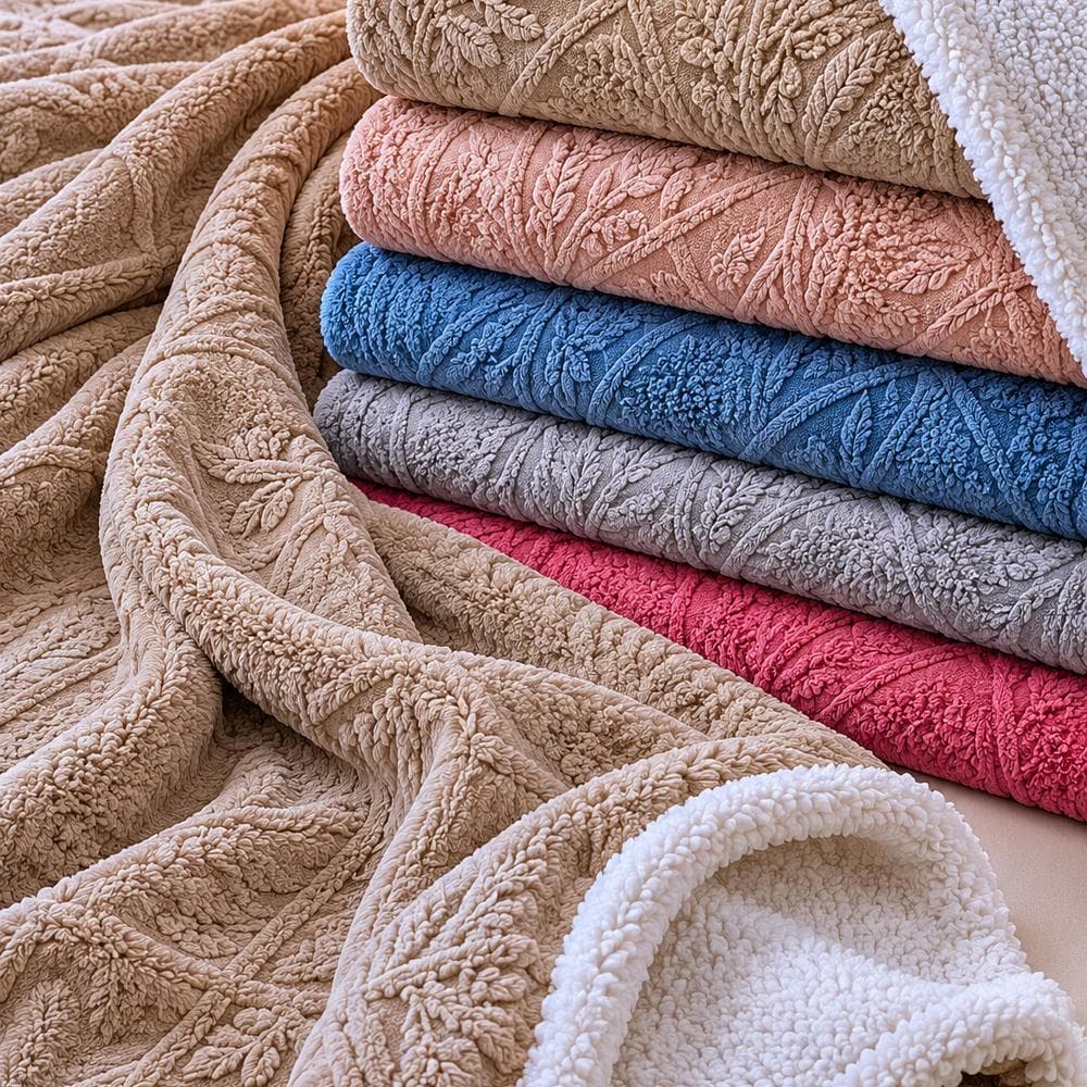 Manta Cobertor Casal Dupla Face Fleece Soft Auto Relevo Boreal Macio Quentinho Sherpa Premium