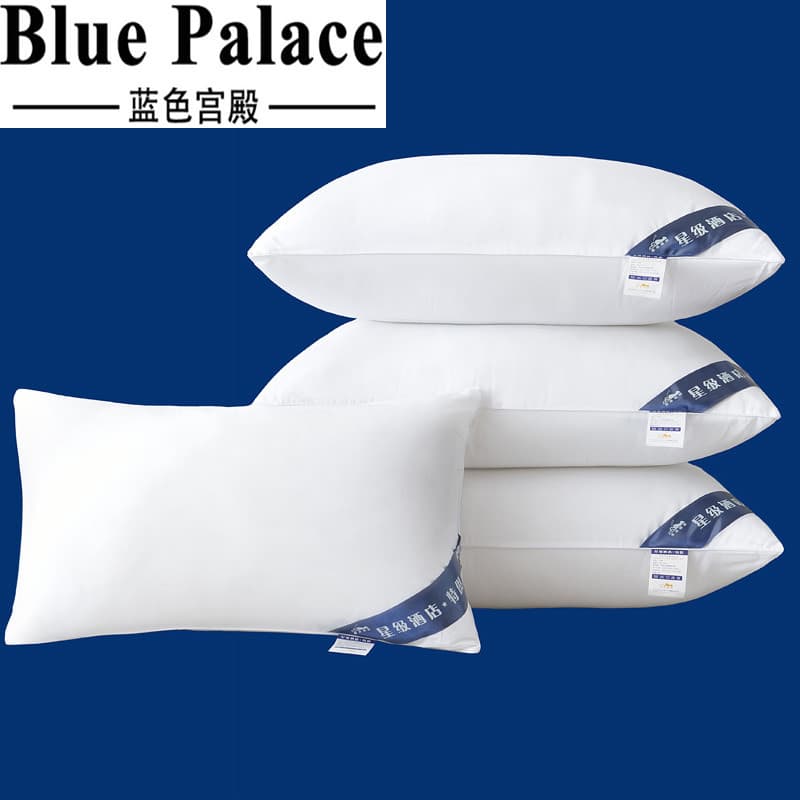 Travesseiro um par pacote de algodão doméstico travesseiro Cervical Sleep Aid cinco estrelas Hotel Super macio puro algo