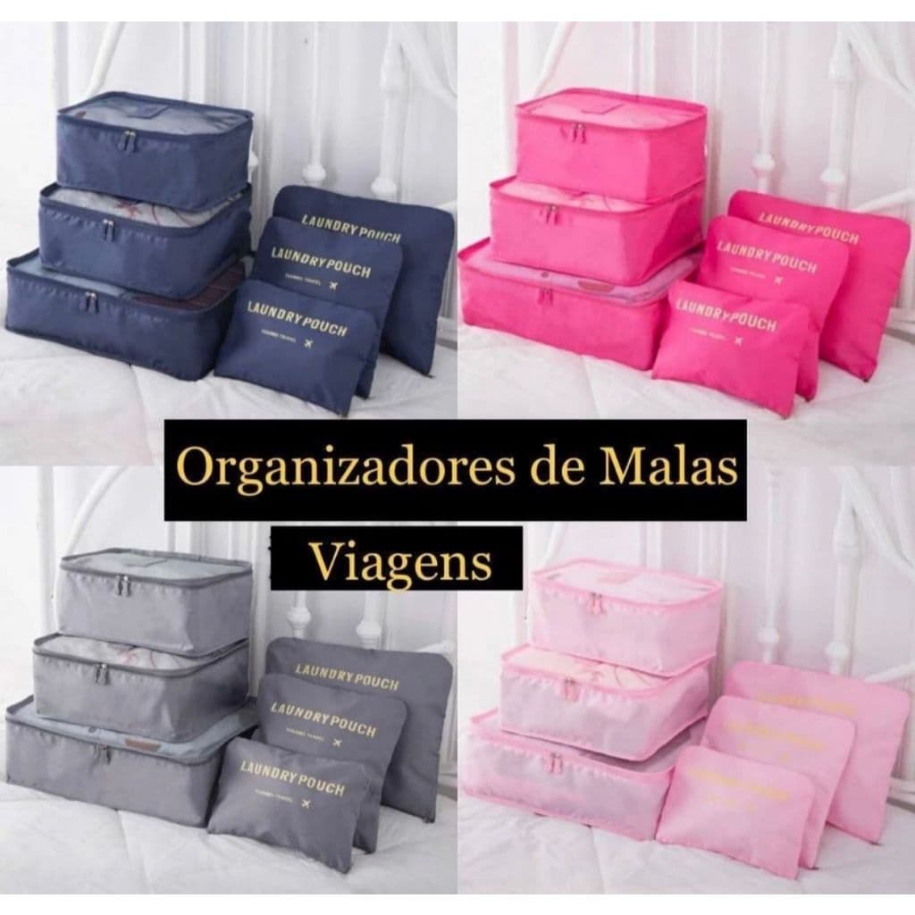 Kit Organizador de Mala 6 Peças – Praticidade, Organização e Economia de Espaço cyc 900110