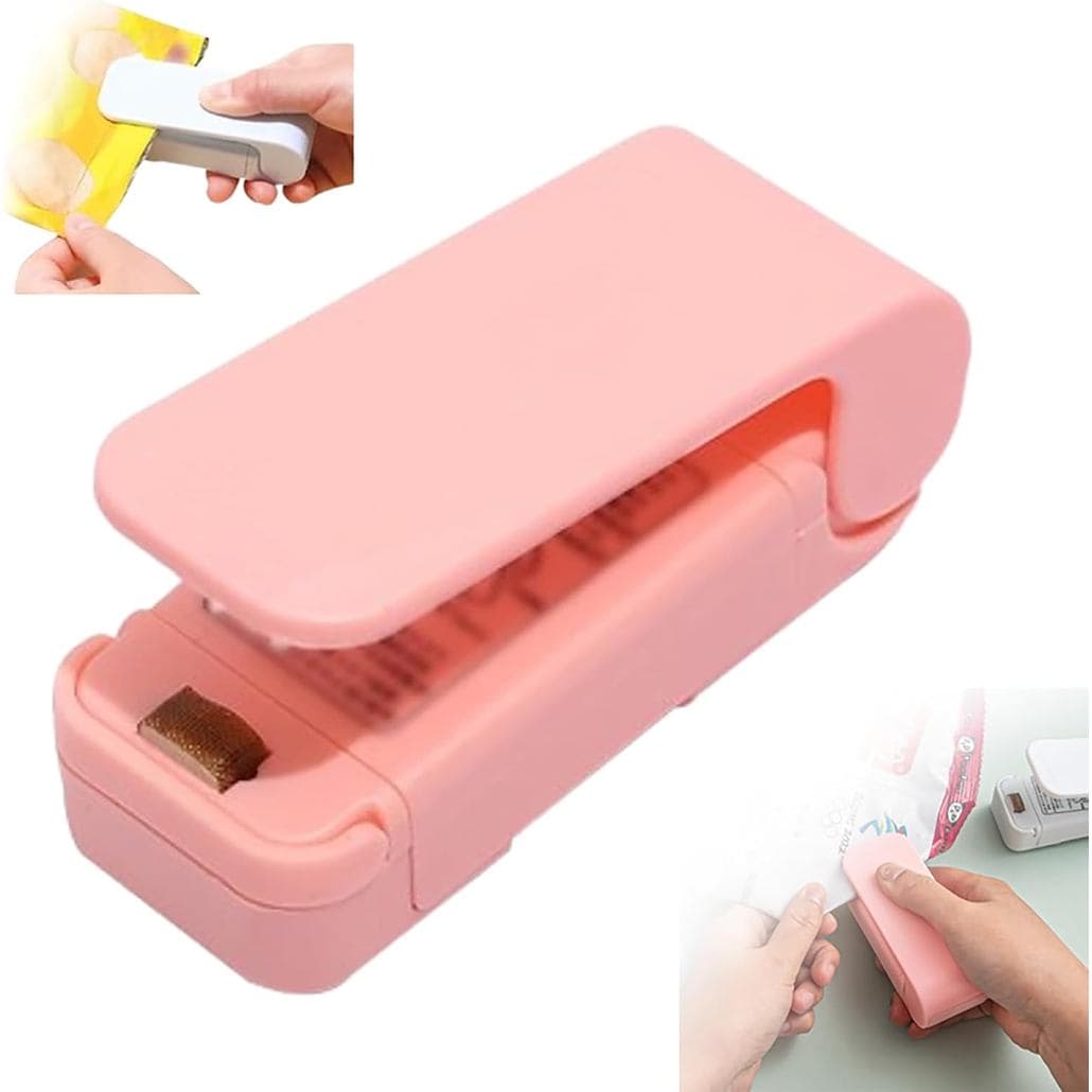 Máquina de Selagem Portátil Mini, Seladora de Sacos Mini 2026 Atualizada, Seladora e Cortadora 2 em 1, Seladora a Vácuo