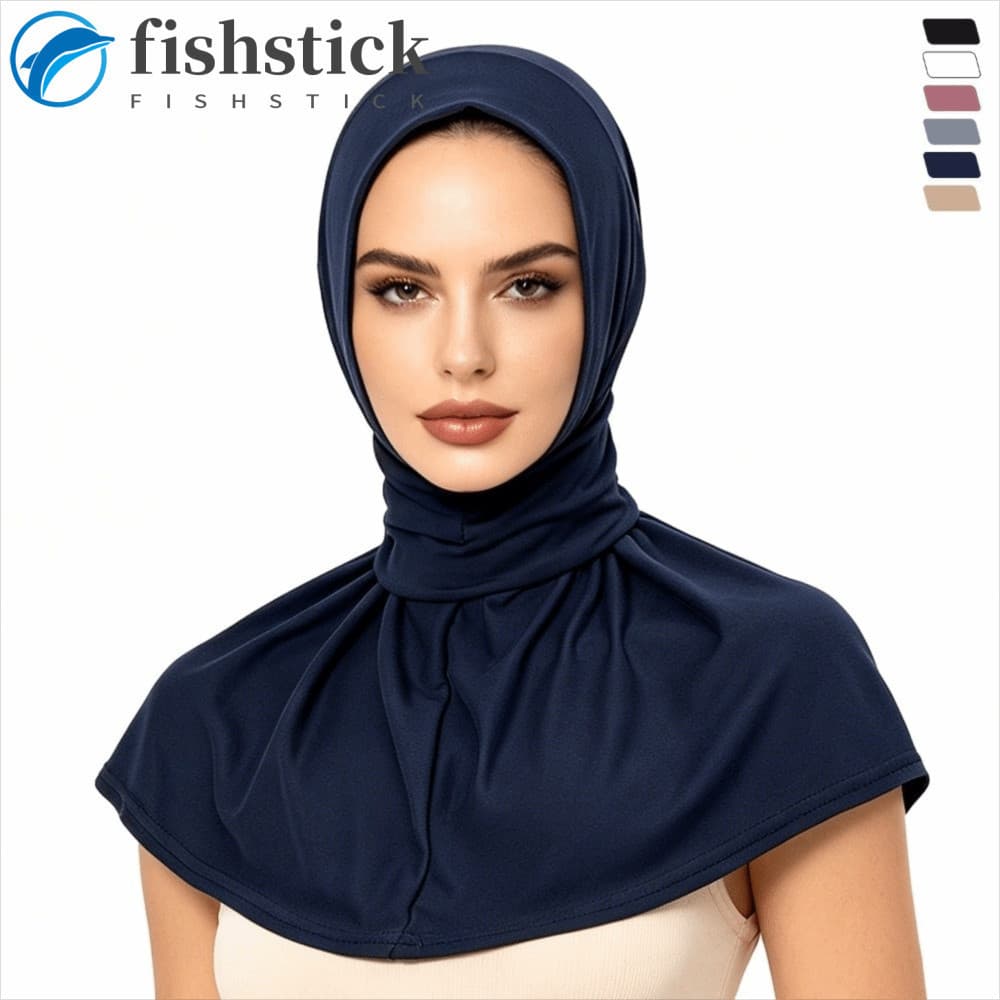 FISHSTICKA Ramadan Hijab , Respirável Macio Feminino Sob O Boné , Lenço De Cabelo Triangular Ajustável De Cor Sólida