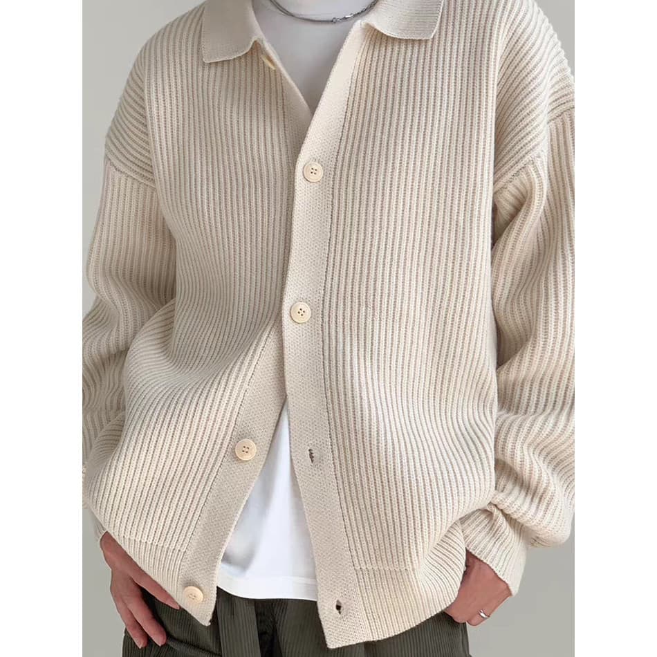 Americano Retro núcleo-fiado fio de malha Cardigan masculino estilo dinheiro antigo botão moletom jaqueta lapela agulha